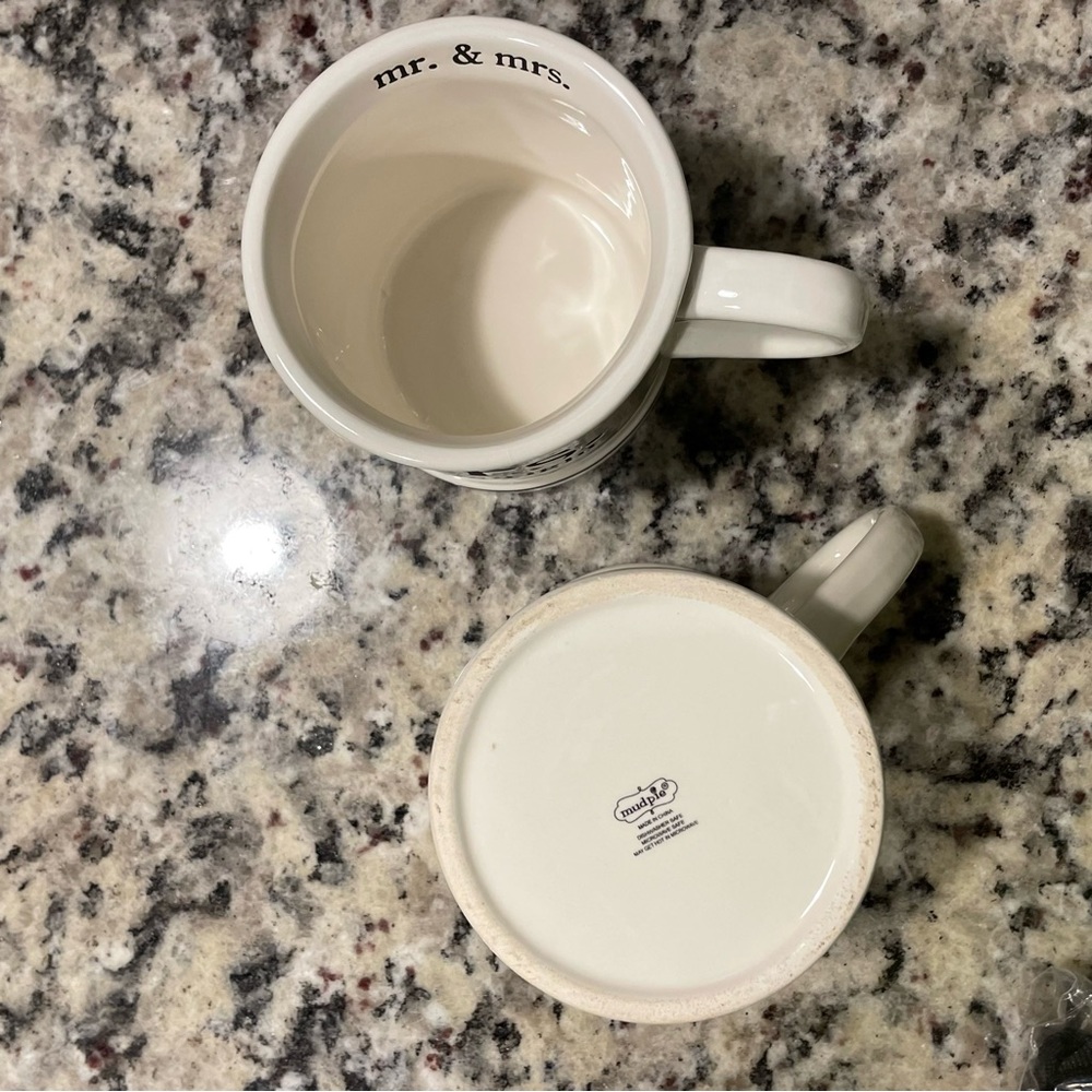 MUD PIE Mr. & Mrs. Coffee Mug Set - Picture 3 of 15